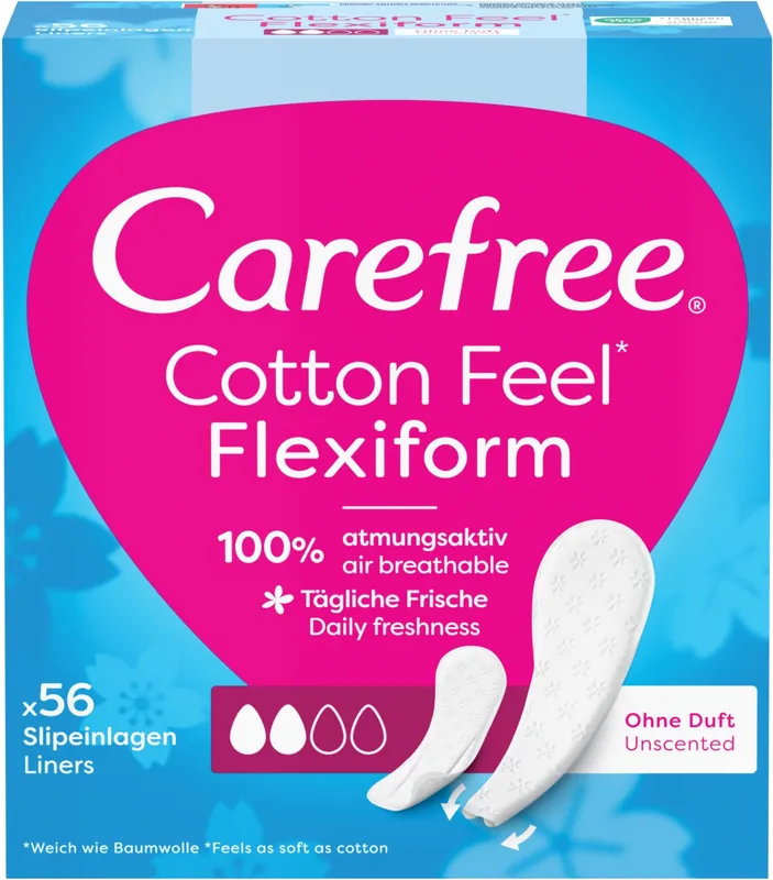 Flexible Daily Liners, scent-free, 56 pcs