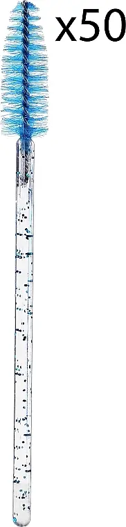 Disposable Lash & Brow Brushes, transparent-blue
