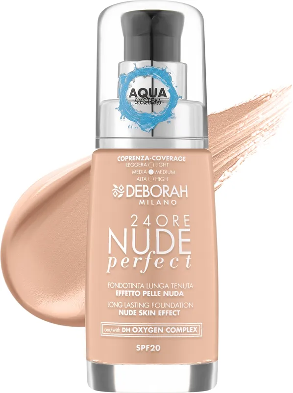 Deborah 24Ore Nude Perfect Aqua System Foundation SPF20 - Makeup