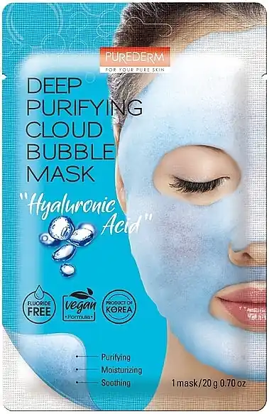 Facial Bubble Mask with Hyaluronic Acid - Skin Care Products