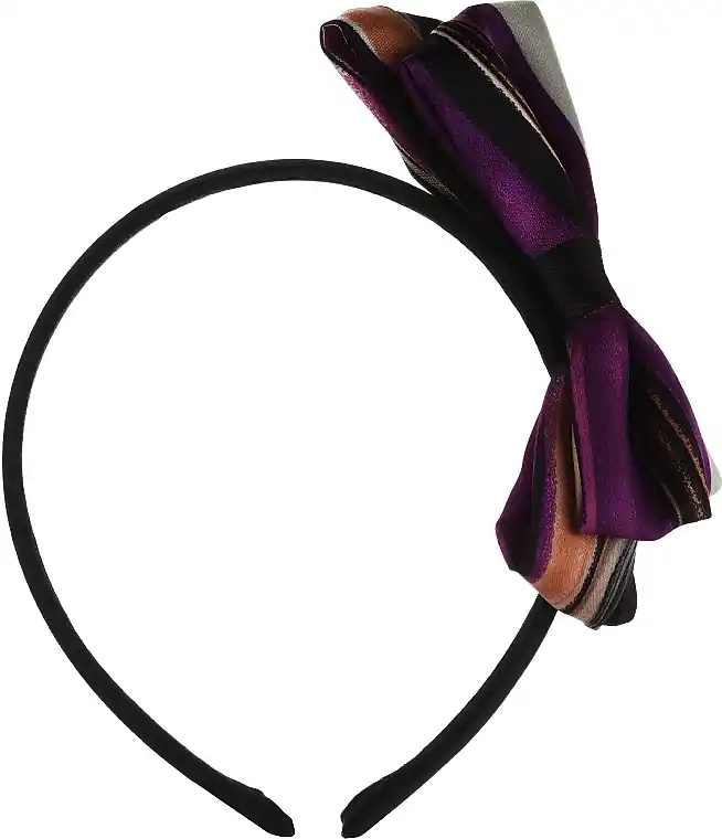 Hairband FA-5601, black, purple bow