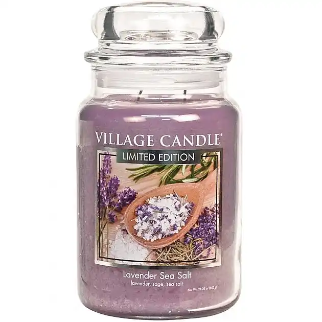 Lavender & Sea Salt Scented Candle - Bath and Body