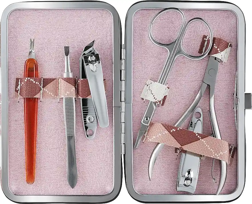 Manicure Set2429, 7 pcs., beige cage - Accessories