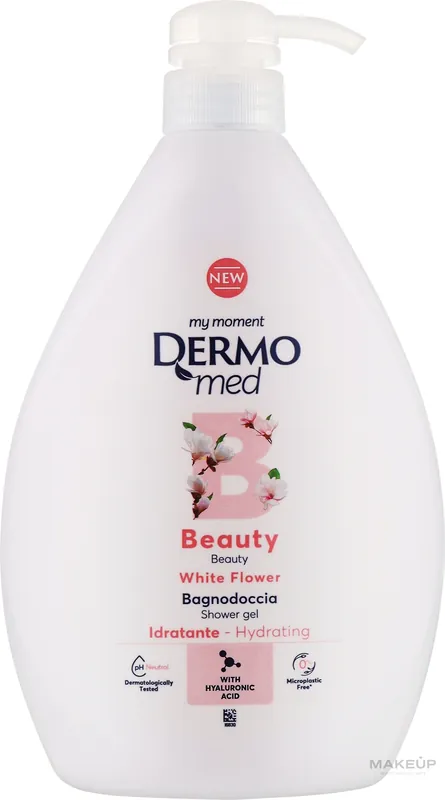White Flower Shower Gel with Dispenser - Bath and Body