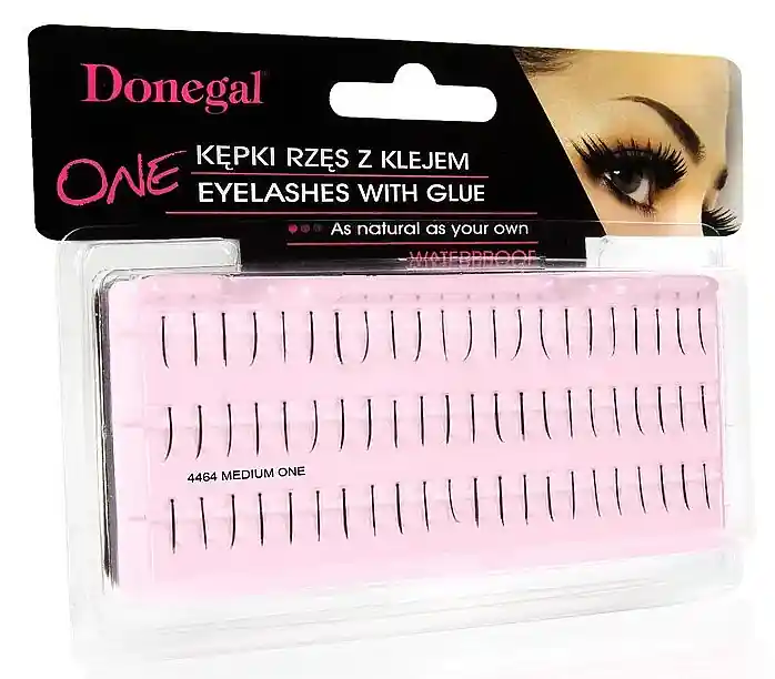 Donegal Eye Lashes With Glue Medium One - Makeup