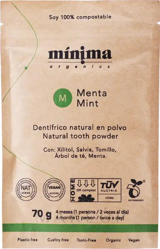 Natural Tooth Powder in Compostable Paper Bag - Bath and Body