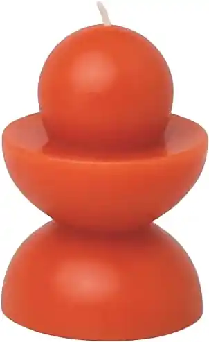 Decorative Candle, red-orange