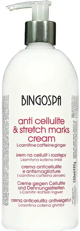Anti-Cellulite and Stretches Cream with L-Keratin, Caffiene and Ginger