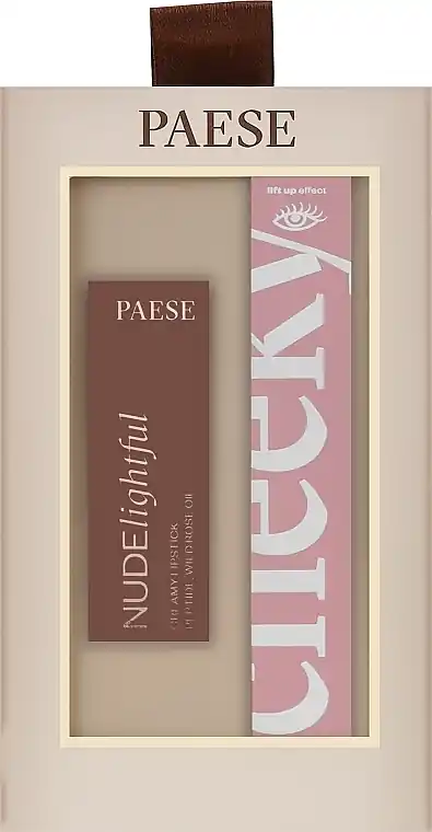 Paese Cheeky Nude Look Set (mascara/9ml + lipstick/4.5g) - Makeup