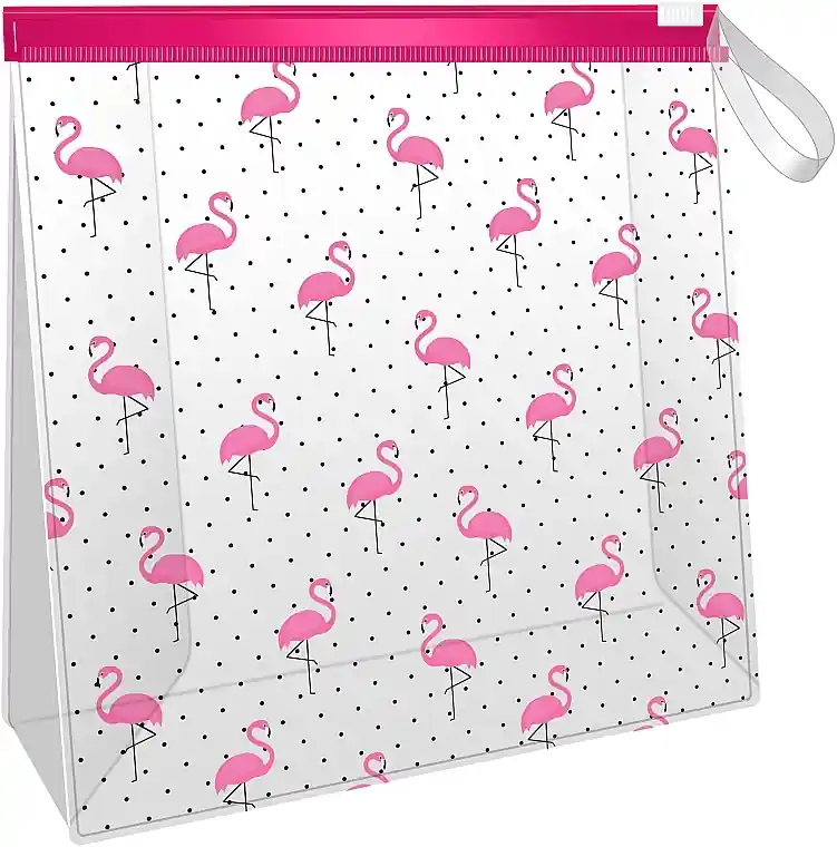 Transparent Cosmetic Bag with Flamingo - Accessories