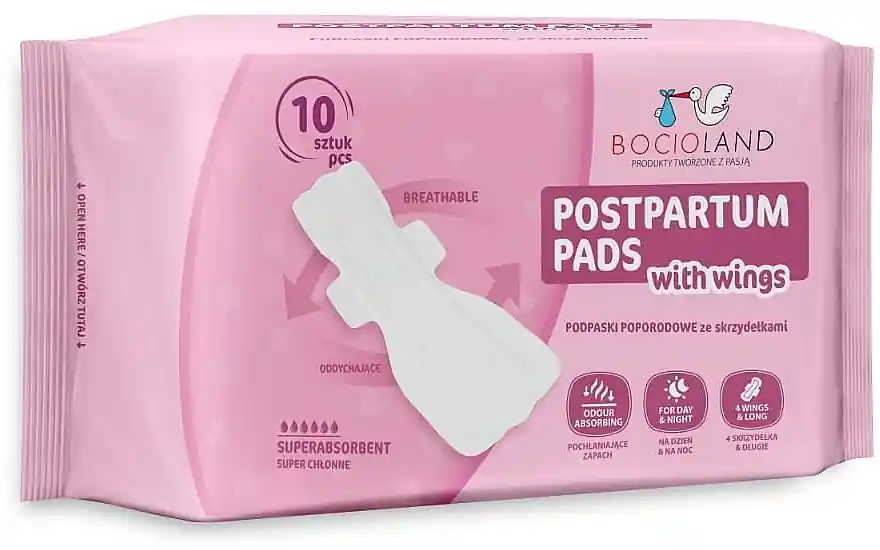 Postpartum Pads, 10 pcs. - Bath and Body