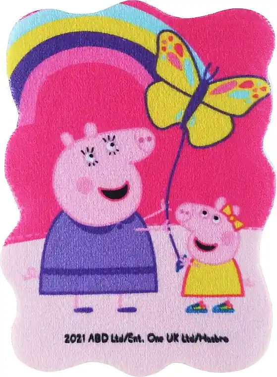 Kids Bath Sponge 'Peppa Pig', Peppa with butterfly, blue - Accessories