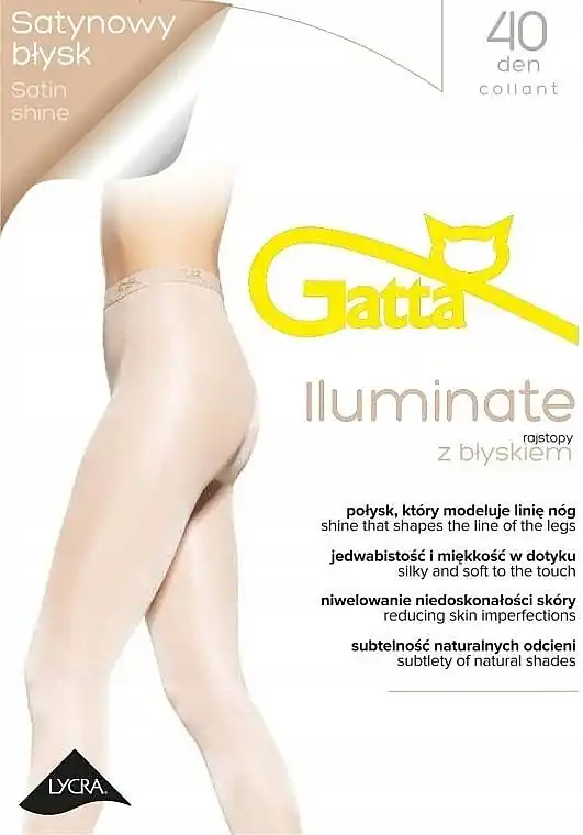Iluminate Shiny Tights, 40 Den, dune 2 - Clothes
