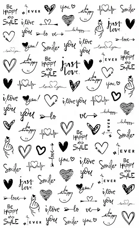Self-Adhesive Nail Stickers 'Hearts'