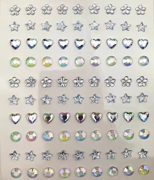 Decorative Zirconia Crystals, mix, 90 pcs. - Nails