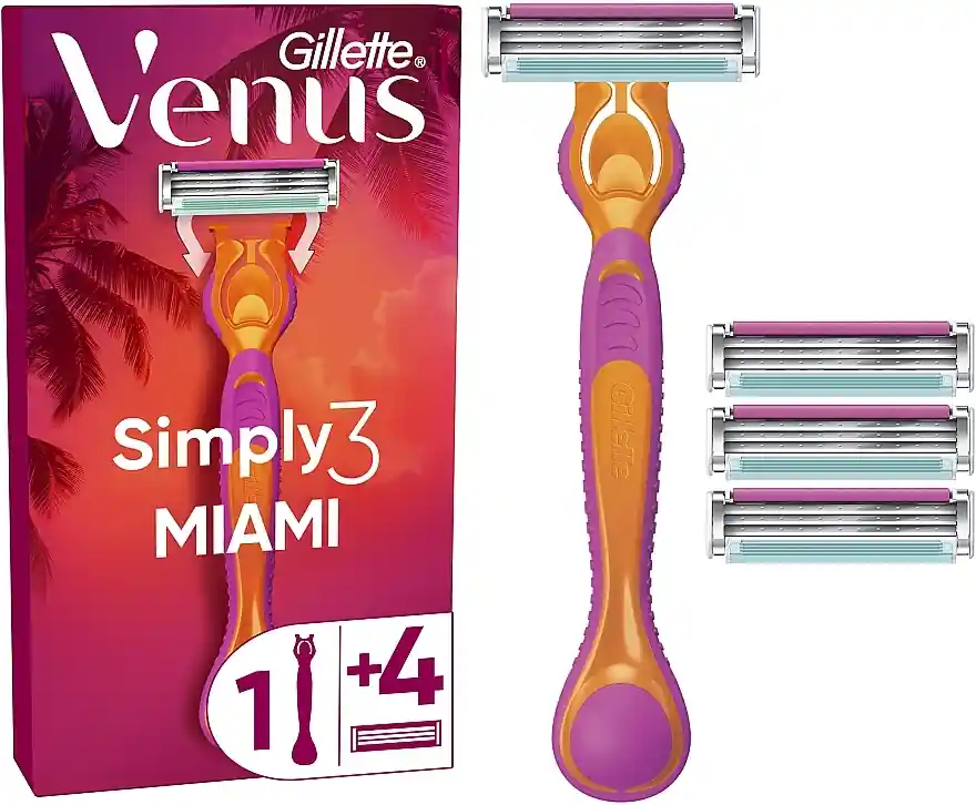 Razor with 4 replaceable cartridges - Bath and Body